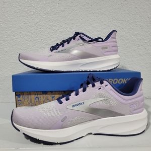 Brooks Launch 9 Running Shoes Womens Size 8.5 Lilac Cobalt Silver Athletic